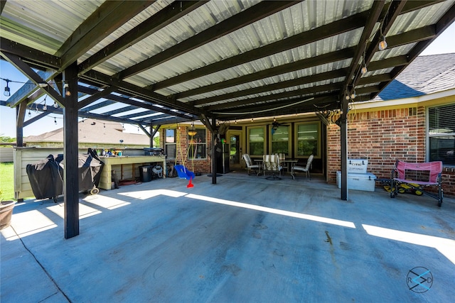 10195 Angie Ave, Eustace, TX 75124 - view of patio featuring outdoor dining area and ceiling fan
