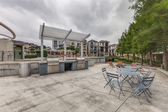8230 Callimont Ln, Dallas, TX 75231 - view of patio featuring a pergola