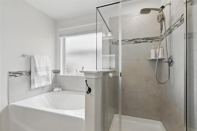 725 Sandy Chip Trl, Fort Worth, TX 76108 - full bathroom featuring a shower stall and a garden tub