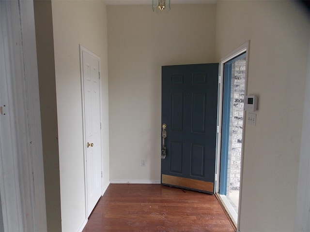 6107 Brookfall Dr, Arlington, TX 76018 - entryway featuring dark wood-type flooring