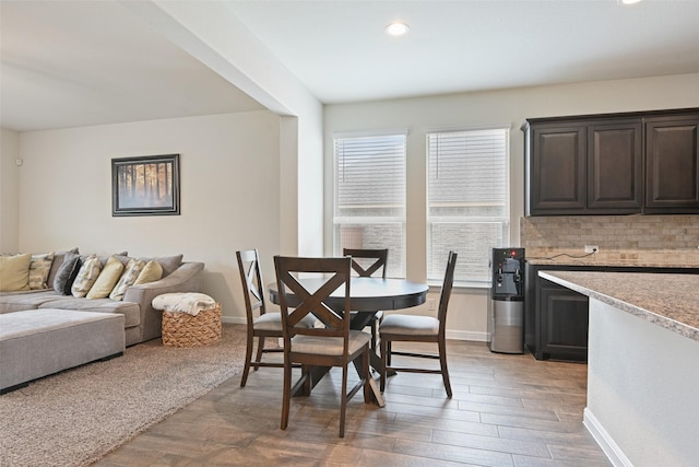 3454 Eloise Ln, Krum, TX 76249 - dining area featuring baseboards, recessed lighting, and light wood-type flooring