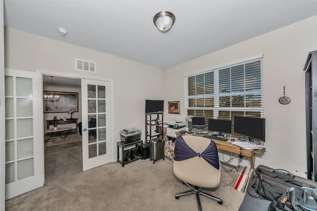 8109 Brahmin Ct, Fort Worth, TX 76131 - office space with french doors and carpet flooring