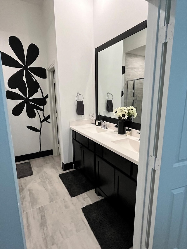 1812 Horseshoe Ln, Van Alstyne, TX 75495 - bathroom featuring a stall shower and double vanity