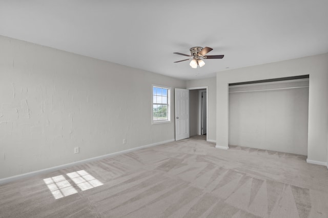 560 N Cardinal Rd, Reno, TX 76020 - unfurnished bedroom featuring carpet flooring, baseboards, a closet, and ceiling fan