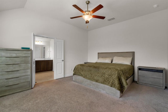 716 Newberry Ln, Royse City, TX 75189 - bedroom with light carpet, connected bathroom, baseboards, and ceiling fan