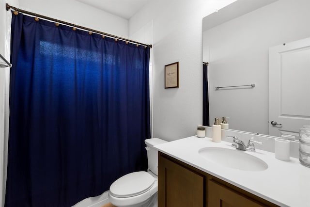 716 Newberry Ln, Royse City, TX 75189 - bathroom featuring toilet, vanity, and a shower with shower curtain