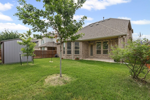14824 Belclaire Ave, Aledo, TX 76008 - rear view of property with roof with shingles, a patio area, and brick siding