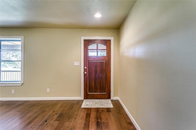 1200 County Road 701a, Cleburne, TX 76031 - foyer entrance with dark wood-style floors and baseboards