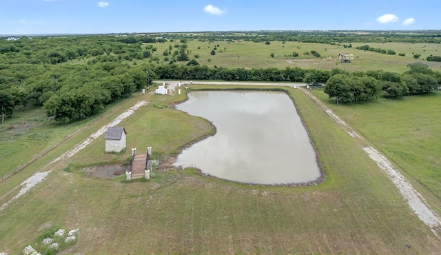7608 N Branch Rd, Krum, TX 76249 - aerial view of property's location featuring a large body of water and rural landscape
