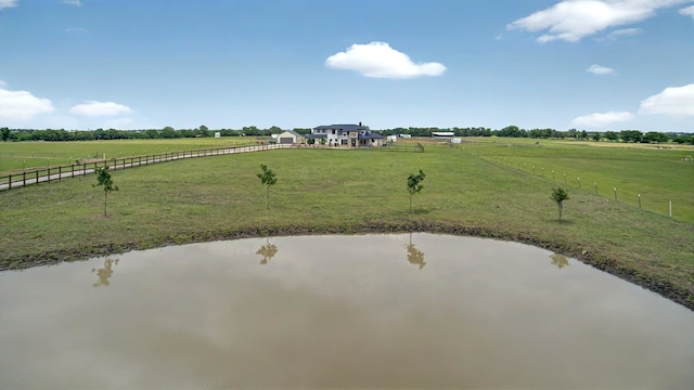 7608 N Branch Rd, Krum, TX 76249 - view of yard featuring a view of countryside and a water view