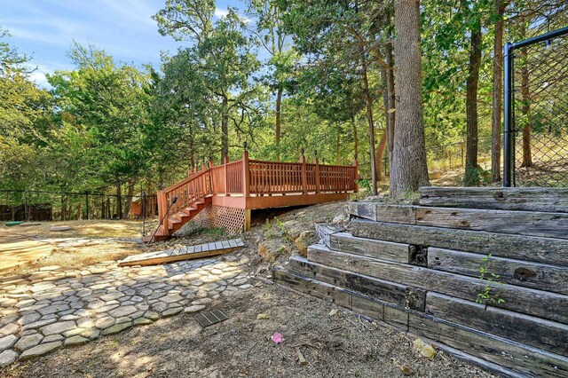 118 Hacienda Dr, Pottsboro, TX 75076 - deck with stairway and fence