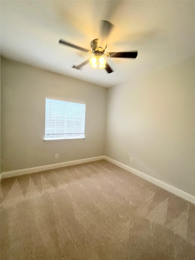922 Mustang Dr, Allen, TX 75002 - spare room with light colored carpet, baseboards, and ceiling fan