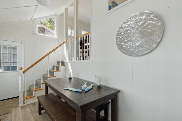 306 Chism Trl, Gordon, TX 76453 - staircase with wood finished floors