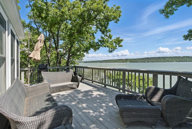 306 Chism Trl, Gordon, TX 76453 - deck with a water view