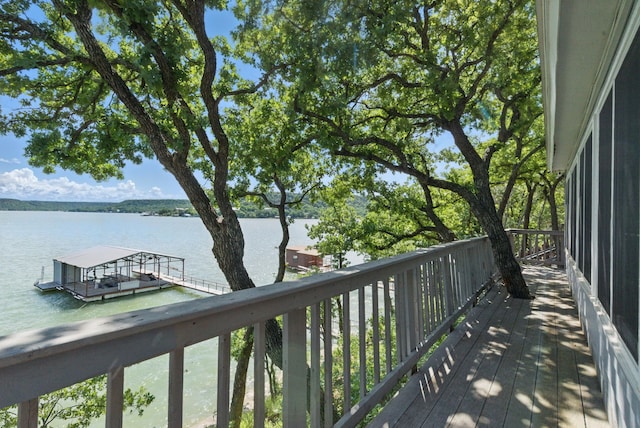 306 Chism Trl, Gordon, TX 76453 - balcony with a water view and a floating dock