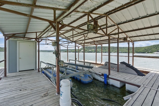 306 Chism Trl, Gordon, TX 76453 - dock featuring a water view and boat lift