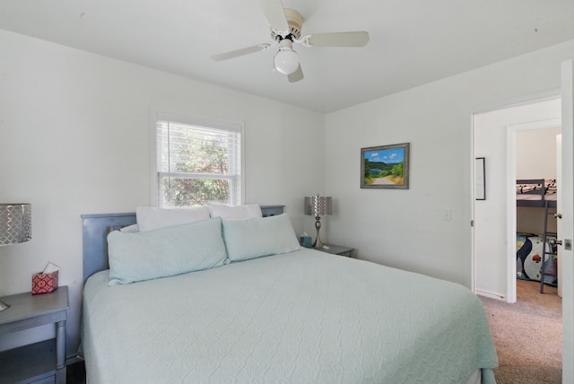 306 Chism Trl, Gordon, TX 76453 - carpeted bedroom featuring a ceiling fan and baseboards