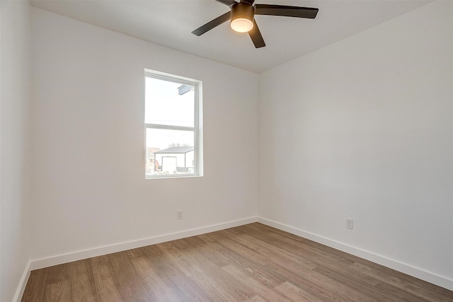 171 Tryall Ct, Runaway Bay, TX 76426 - empty room featuring light wood-type flooring, baseboards, and ceiling fan