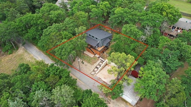142 Wales Dr, Pottsboro, TX 75076 - aerial overview of property's location with property boundaries highlighted