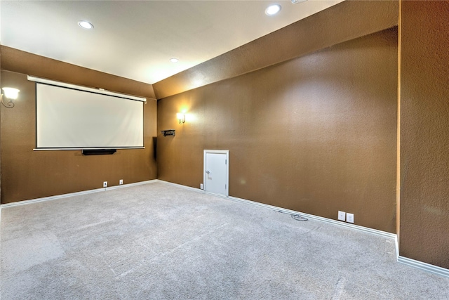 319 Paloverde Ln, Frisco, TX 75036 - home theater room with carpet floors, recessed lighting, and baseboards