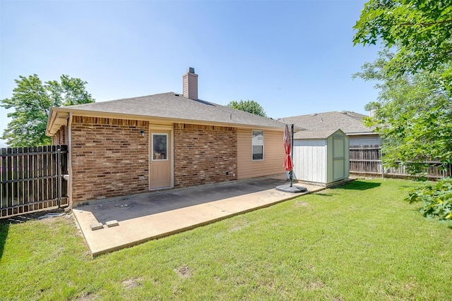 5145 Gold Basin Rd, Fort Worth, TX 76179 - back of property featuring brick siding, a patio area, and a chimney