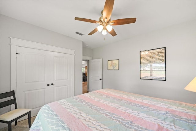 12570 County Road 313, Tyler, TX 75708 - bedroom featuring a closet and a ceiling fan
