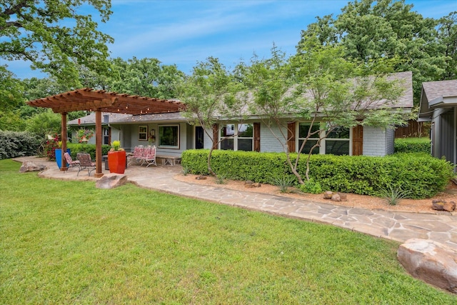 635 Old Justin Rd, Argyle, TX 76226 - rear view of house featuring a pergola, a yard, and a patio