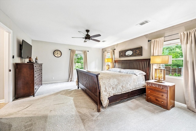 635 Old Justin Rd, Argyle, TX 76226 - bedroom with carpet, baseboards, and a ceiling fan