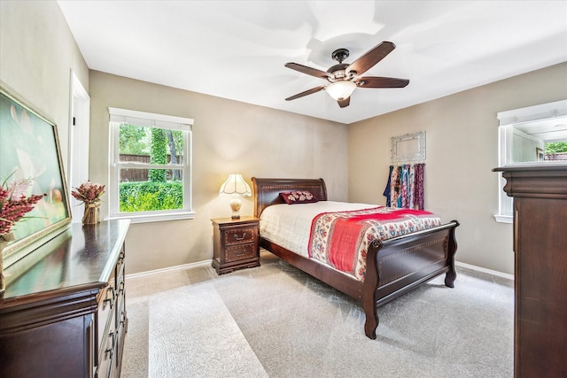 635 Old Justin Rd, Argyle, TX 76226 - bedroom with baseboards, carpet flooring, and a ceiling fan