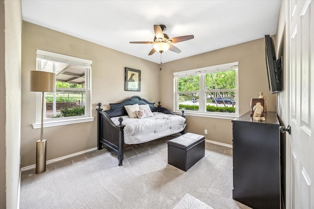 635 Old Justin Rd, Argyle, TX 76226 - bedroom featuring baseboards, carpet flooring, and a ceiling fan