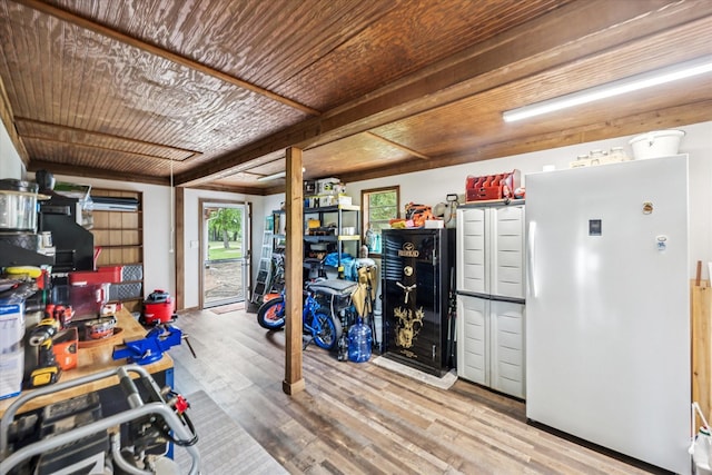 635 Old Justin Rd, Argyle, TX 76226 - miscellaneous room with wood finished floors and wooden ceiling