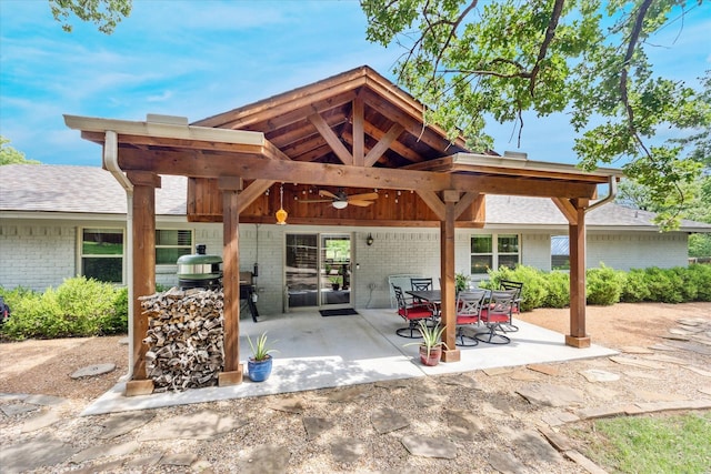 635 Old Justin Rd, Argyle, TX 76226 - view of patio / terrace featuring a ceiling fan