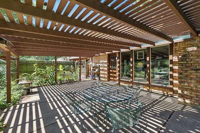 4401 Longacres Ct, Arlington, TX 76016 - view of patio / terrace featuring a pergola and outdoor dining space