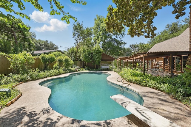 4401 Longacres Ct, Arlington, TX 76016 - view of swimming pool with a fenced backyard and a patio