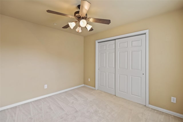 5719 Butterfly Way, Fairview, TX 75069 - unfurnished bedroom with light carpet, a closet, and a ceiling fan