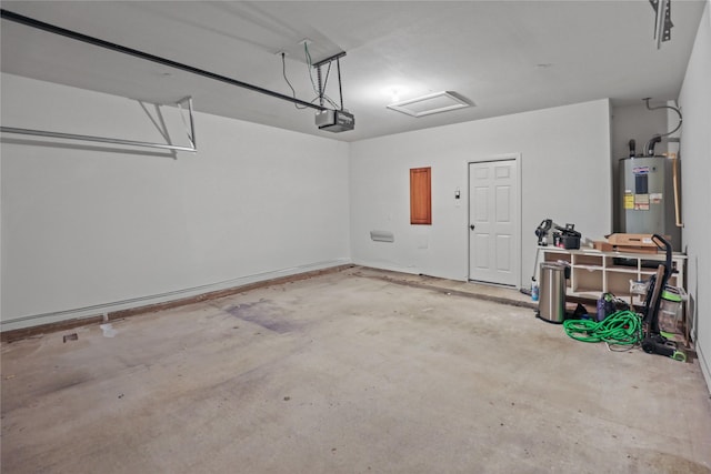 5719 Butterfly Way, Fairview, TX 75069 - garage featuring electric water heater and a garage door opener