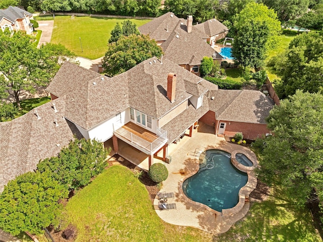 5503 Arch Bridge Ct, Arlington, TX 76017 - aerial view of property and surrounding area with a pool