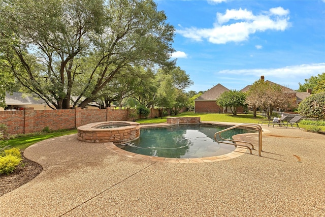 5503 Arch Bridge Ct, Arlington, TX 76017 - view of pool featuring a patio and a pool with connected hot tub