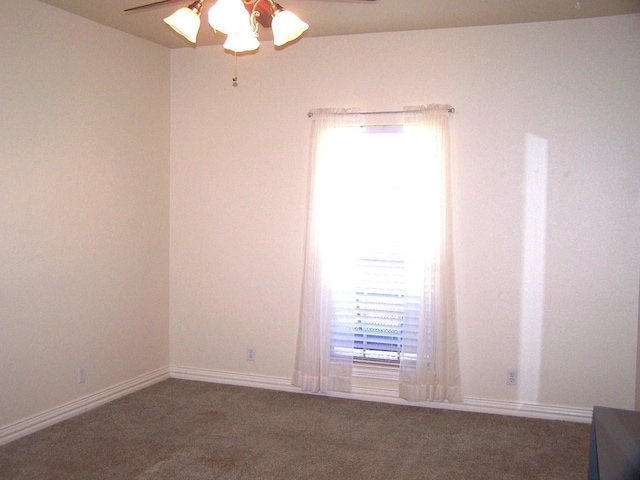 16 Cedar Bayou Cir, Pottsboro, TX 75076 - empty room featuring ceiling fan, carpet floors, and baseboards