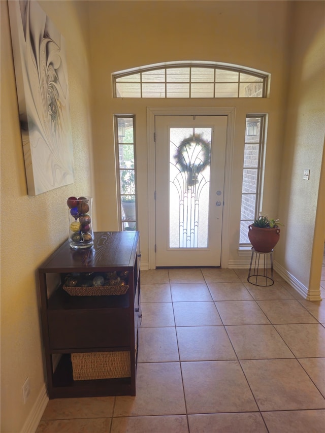 16 Cedar Bayou Cir, Pottsboro, TX 75076 - foyer entrance with tile patterned floors and baseboards