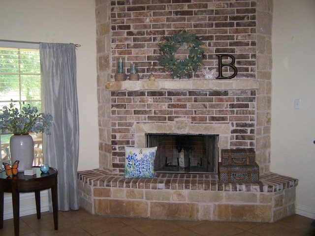 16 Cedar Bayou Cir, Pottsboro, TX 75076 - detailed view of a large fireplace and baseboards