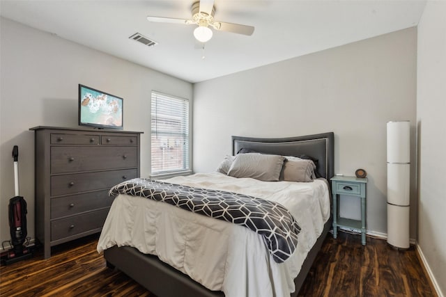 202 Freedom Trl, Forney, TX 75126 - bedroom featuring dark wood-style floors, baseboards, and ceiling fan
