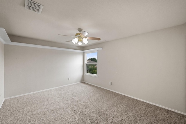 1612 Marble Cove Ln, Denton, TX 76210 - empty room featuring a ceiling fan, baseboards, and carpet floors