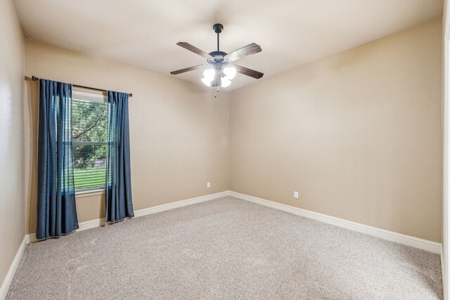109 Rio Bravo Ct, Weatherford, TX 76088 - spare room with carpet flooring, a ceiling fan, and baseboards