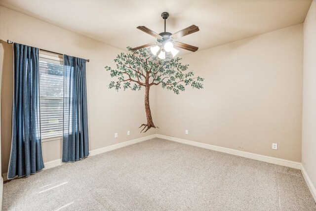 109 Rio Bravo Ct, Weatherford, TX 76088 - empty room featuring carpet, ceiling fan, and baseboards