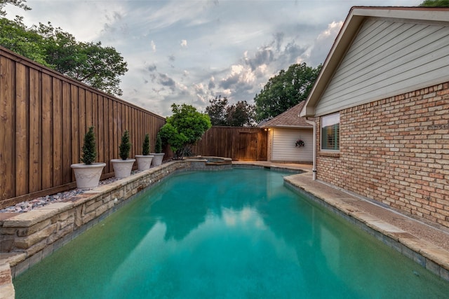 3824 Wyeth Dr, Plano, TX 75023 - view of pool featuring a fenced backyard and a pool with connected hot tub
