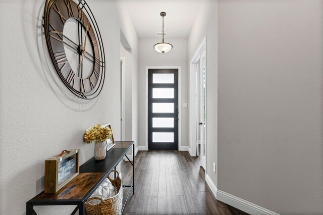 1318 Middleton Dr, Rockwall, TX 75087 - foyer featuring dark wood-style floors and baseboards