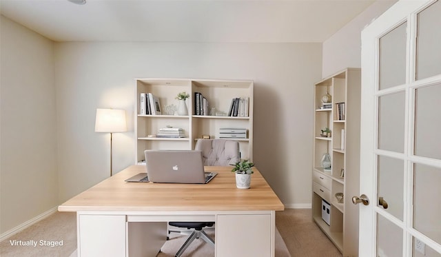 6407 Capulet Pl, Dallas, TX 75252 - office area featuring light colored carpet and baseboards