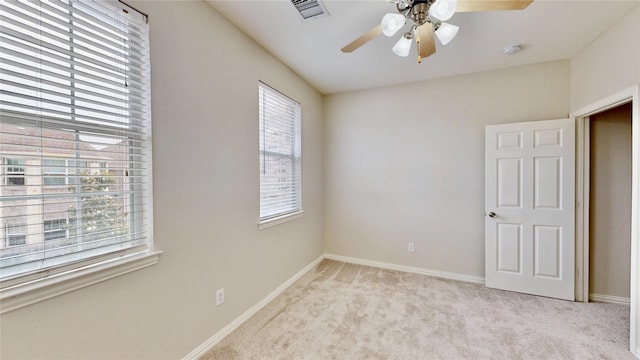 6407 Capulet Pl, Dallas, TX 75252 - spare room featuring a smoke detector, a ceiling fan, and light carpet