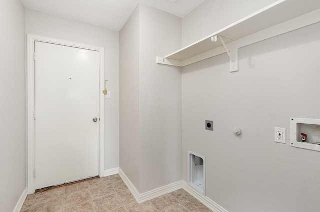 213 Longhorn Dr, Waxahachie, TX 75165 - clothes washing area featuring washer hookup, hookup for an electric dryer, baseboards, and hookup for a gas dryer
